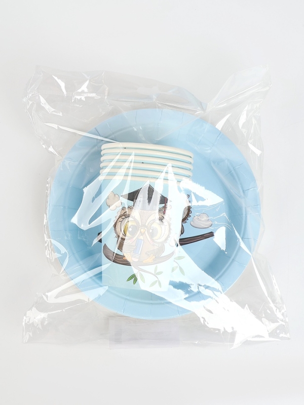 Набор бумажной посуды Набор бумажной посуды "Совушка", набор 12 шт.