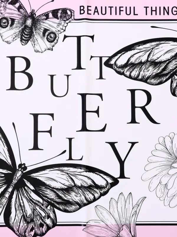 Пленка для цветов, «Бабочки», розовый, 57×57±1 см Пленка для цветов, «Бабочки», розовый, 57×57±1 см