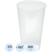 Стакан одноразовый Bubble Cup 375мл матовый/прозр., 300шт/кор (1020П)