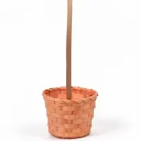 Корзина плетёная 13&times;9.5/28 см, персиковый, бамбук