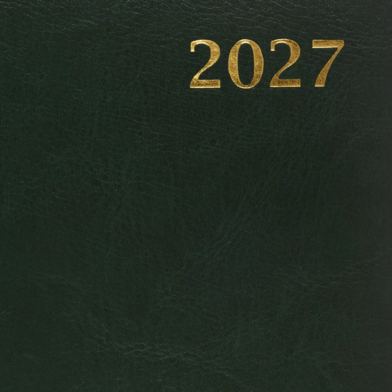 Ежедневник датированный 2027 Attache А5 168л 143x210 зелен(золотистый срез)