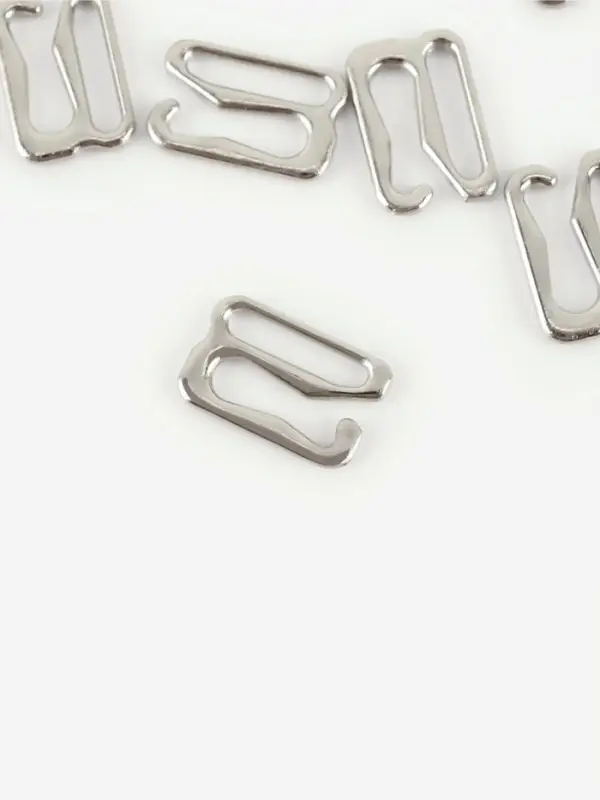Крючок для бретелей, металлический, 10 мм, 20 шт., цвет серебряный Крючок для бретелей, металлический, 10 мм, 20 шт., цвет серебряный