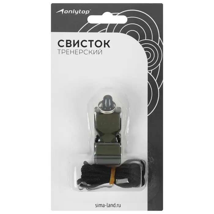 Свисток тренерский ONLYTOP, пластиковый, МИКС