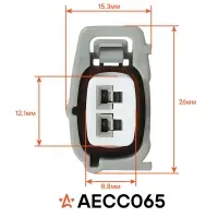 Разъём 2 pin с проводами для датчика детонации Toyota Corolla, RAV4, Camry