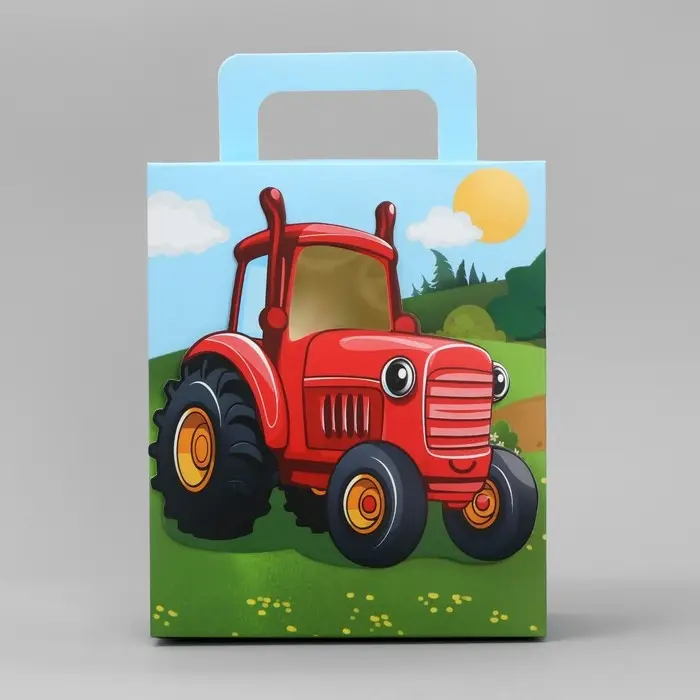 Коробка подарочная складная, упаковка, «Красный трактор», 18 x 15 x 7.5 см Коробка подарочная складная, упаковка, «Красный трактор», 18 x 15 x 7.5 см