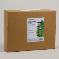 Подставка для цветов Greengo, 5 полок, 36 × 23 × 94 см, напольная, каркас металл, полки МДФ, чёрная