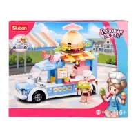 Конструктор Розовая Мечта Sluban &laquo;Фудтрак с бургерами&raquo;, 154 детали