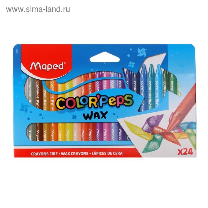 Мелки восковые 24 цвета, Maped Color Peps Wax Мелки восковые 24 цвета, Maped Color Peps Wax