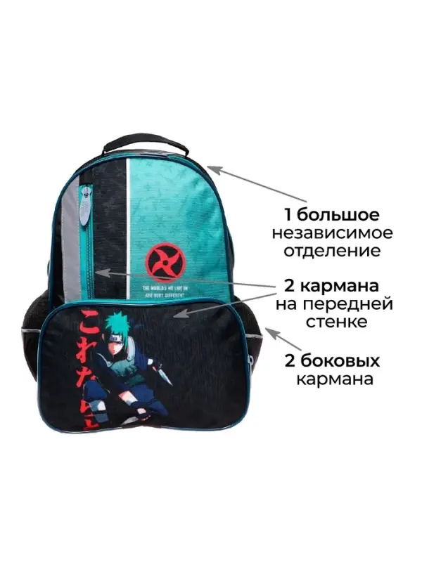Рюкзак школьный, эргономичная спинка, 37&times;26&times;13 см &laquo;Аниме боец&raquo;