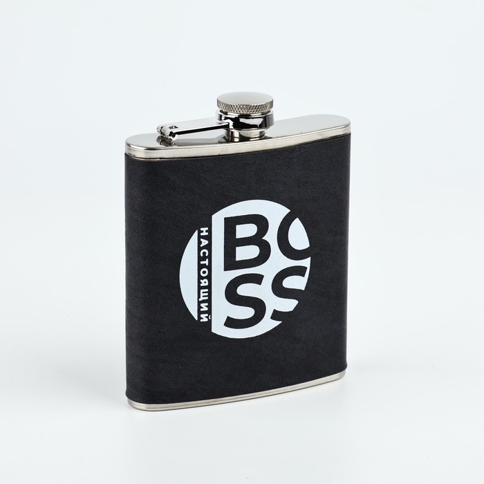 Фляжка Фляжка "Настоящий BOSS", 210 мл