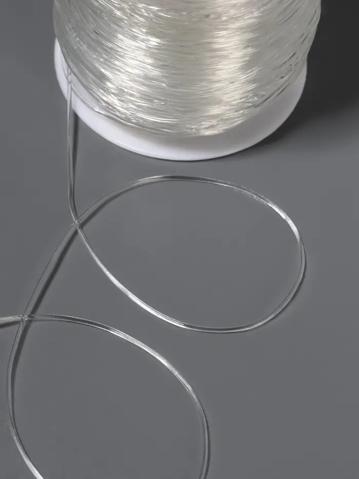 Нить для плетения, эластичная, 100&plusmn;1 м, d=1 мм, прозрачная