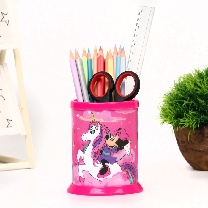 Органайзер для канцелярии, 10х8х8 см, Минни Маус и Единорог