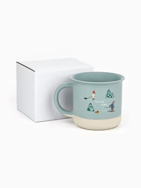 Кружка керамическая новогодняя &laquo;Теплой зимы&raquo;, 400 мл, ручная работа