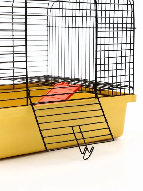 Клетка для грызунов "Мини" одноярусная, 29 x 25 х 24 см, желтый