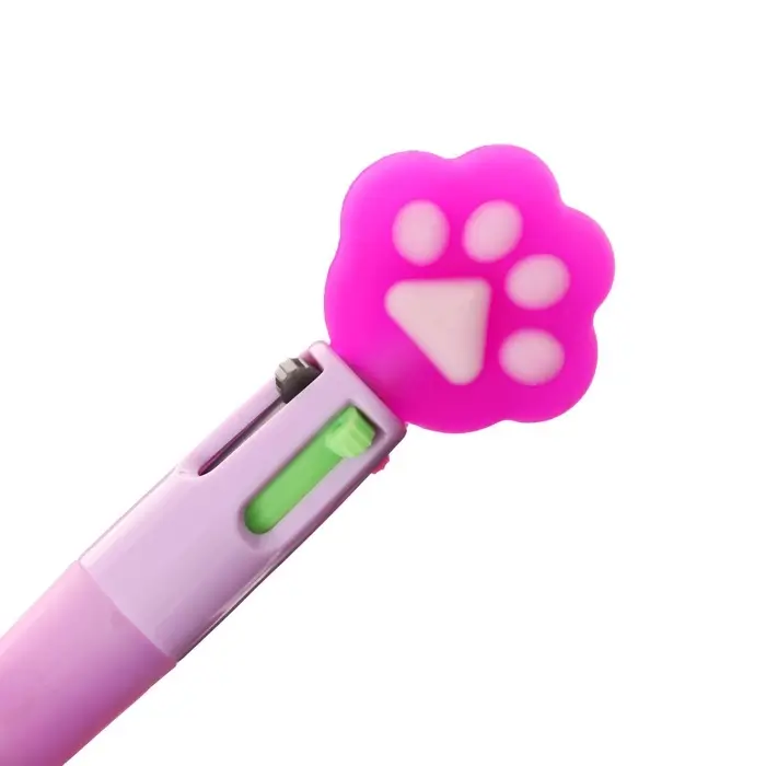 Ручка-мини шариковая Calligrata &laquo;Лапка&raquo;, автоматическая, 4-цветная, МИКС