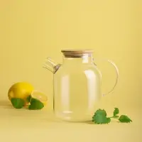 Чайник заварочный тм VETTA Эко, стекло,  бамбуковая крышка,    1800мл