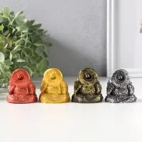 Сувенир полистоун "Хотей с зонтом" набор 4 шт 4,5х4,8х5,6 см