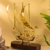 Корабль сувенирный 23х6,5х30 см, латунь
