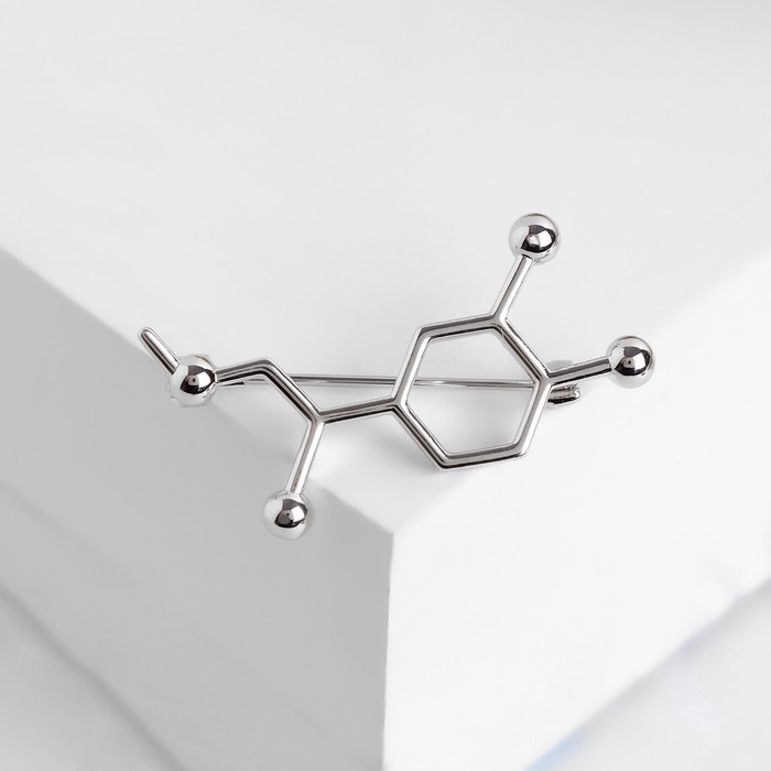 Брошь «Молекула», цвет серебро Брошь «Молекула», цвет серебро
