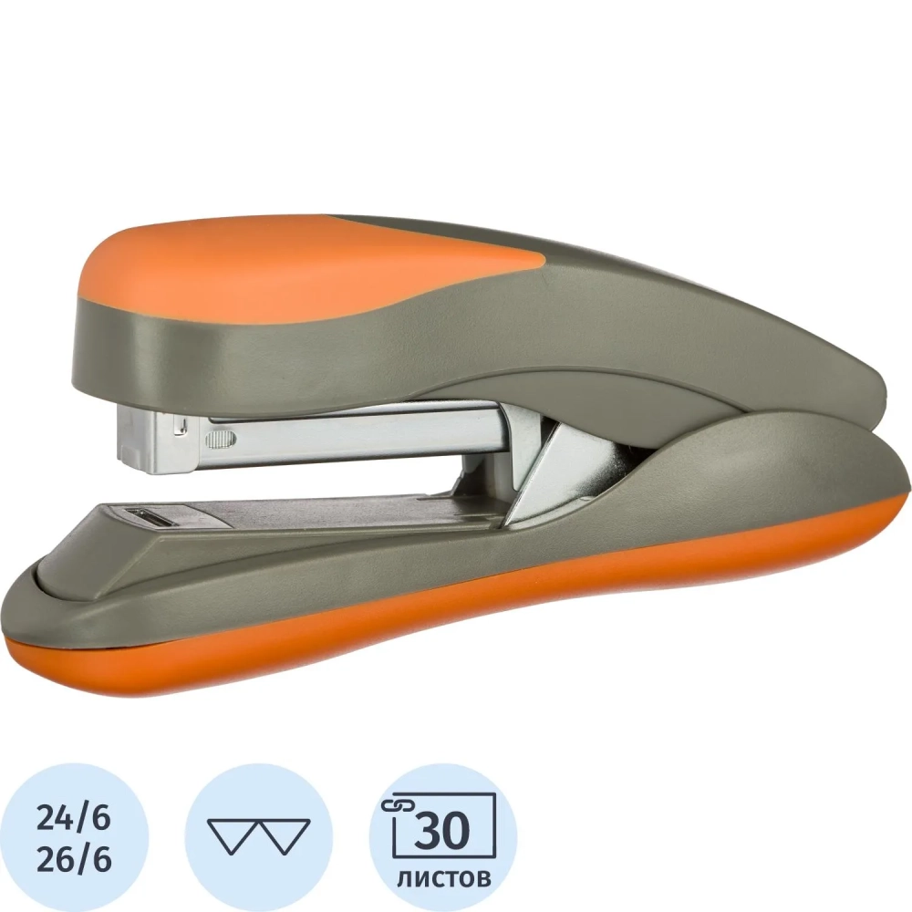 Степлер RG PS-273F (N24/6) до 30 лист. серо-рыжий 146мм