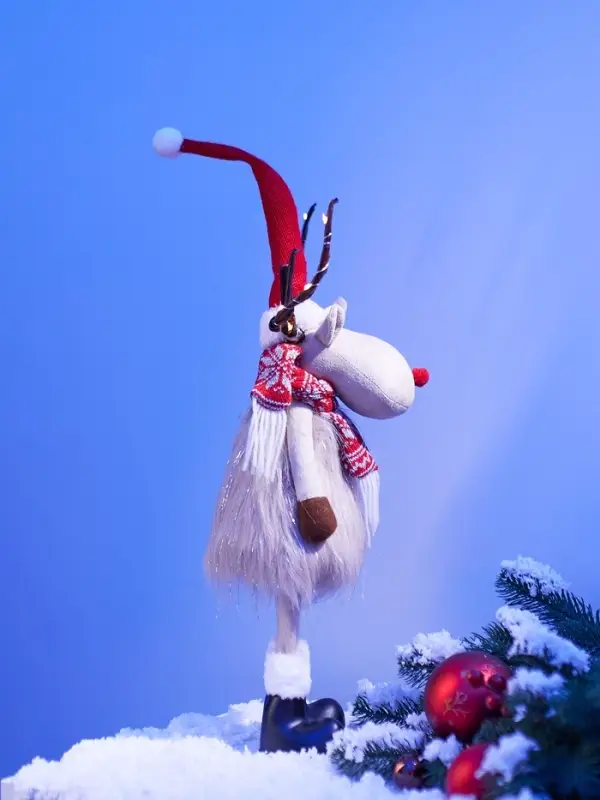 Фигура текстиль «Новогодний лосик» 58 см, 10 LED, от батареек CR2032×1, свечение тёплое белое Фигура текстиль «Новогодний лосик» 58 см, 10 LED, от батареек CR2032×1, свечение тёплое белое