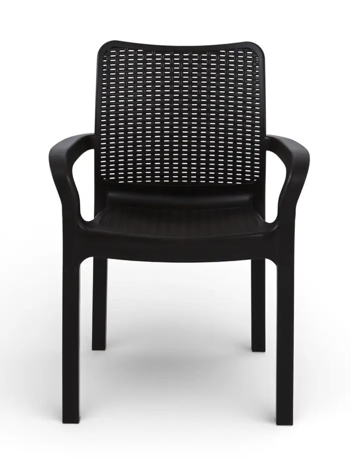 Стул садовый пластиковый Rattan, 50.6&times;58&times;83.3 см, цвет горький шоколад