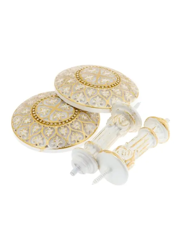 Крючок для штор CAPPIO KC211, d=9.6 мм, цвет белый с золотом, 2 шт Крючок для штор CAPPIO KC211, d=9.6 мм, цвет белый с золотом, 2 шт