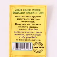 Кошельковый талисман &laquo;Супер лопата загребушка&raquo;, латунь, янтарь