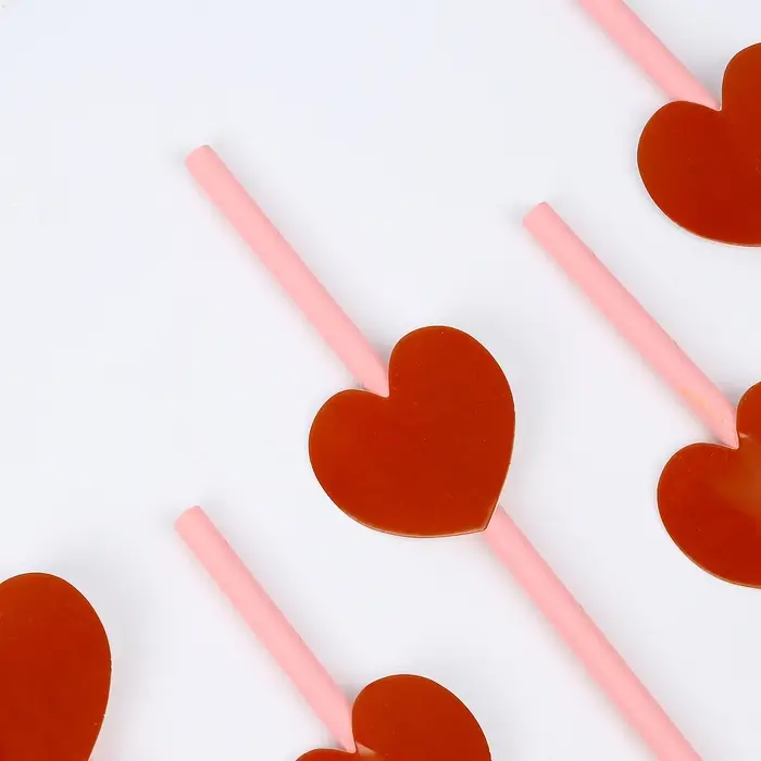 Трубочки для коктейля «Сердце», набор 6 шт. Трубочки для коктейля «Сердце», набор 6 шт.