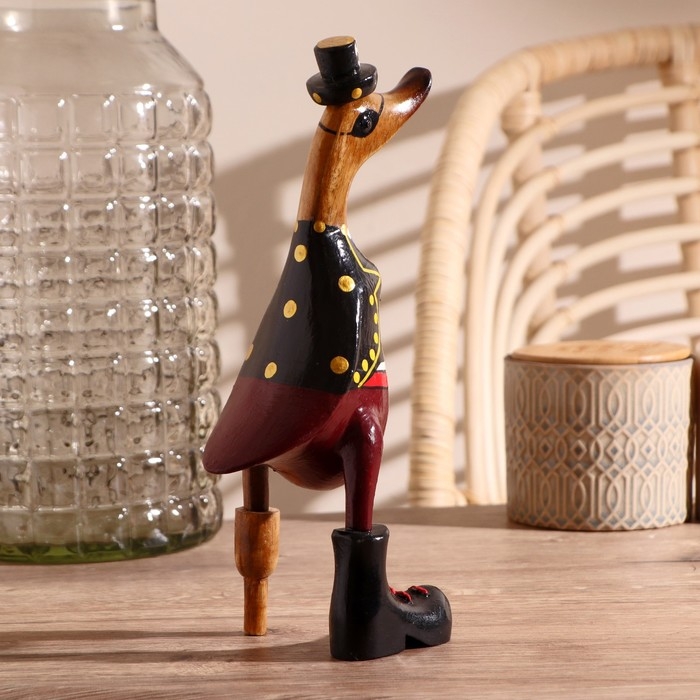 Сувенир Сувенир "Утка Пират" дерево 13х9х27 см