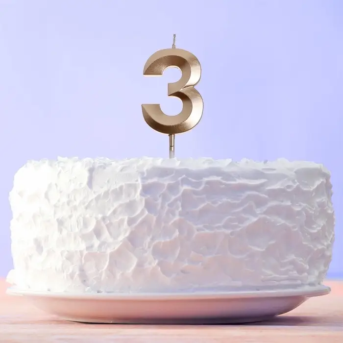 Свеча для торта, цифра &laquo;3&raquo;, 11.5&times;2.3 см
