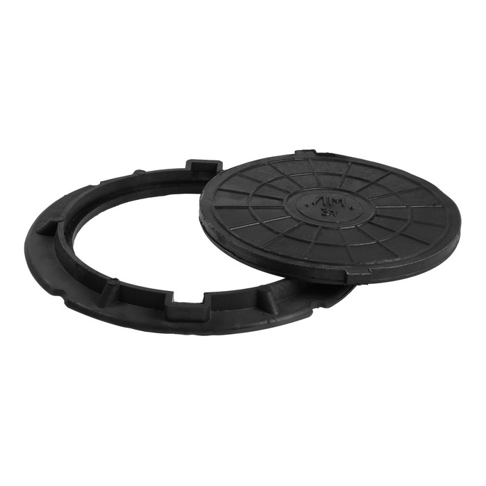 Люк полимерный, легкий, 30 кН, нагрузка до 3 т, черный Люк полимерный, легкий, 30 кН, нагрузка до 3 т, черный