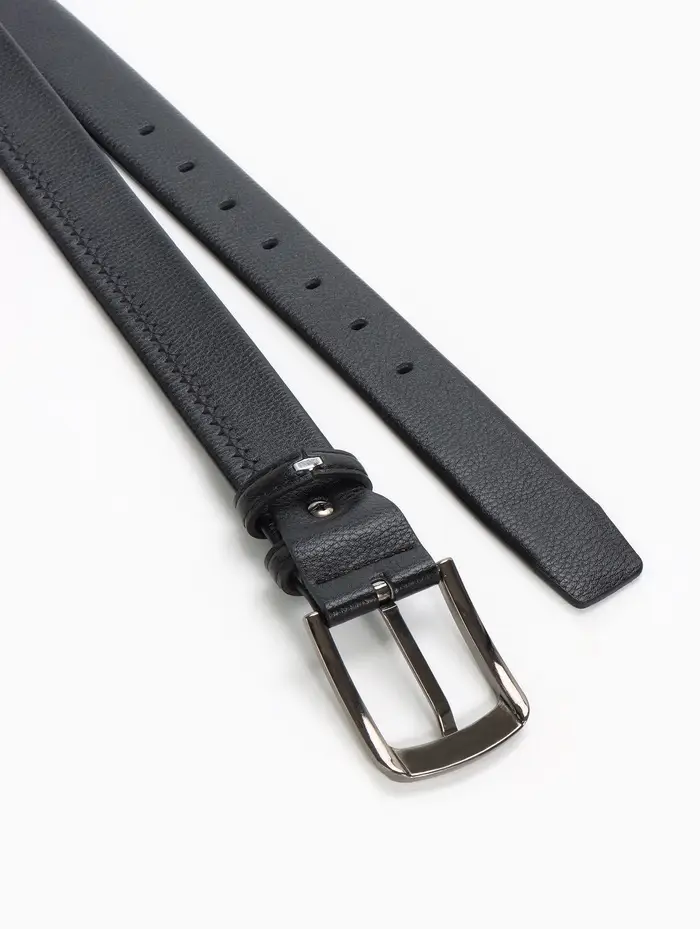 Ремень мужской, ширина 4 см, винт, пряжка металл, чёрный