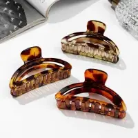 Крабик для волос &laquo;Леопардовый принт&raquo;, овал, 9 см, МИКС