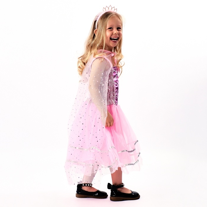 Карнавальный костюм  Карнавальный костюм "Красивая принцесса" рост 104-134 см, платье, накидка, ободок