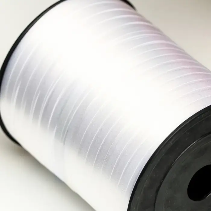 Лента для декора, подарков и шаров, жемчужная, белая, 0.5 см &times; 500 ярдов