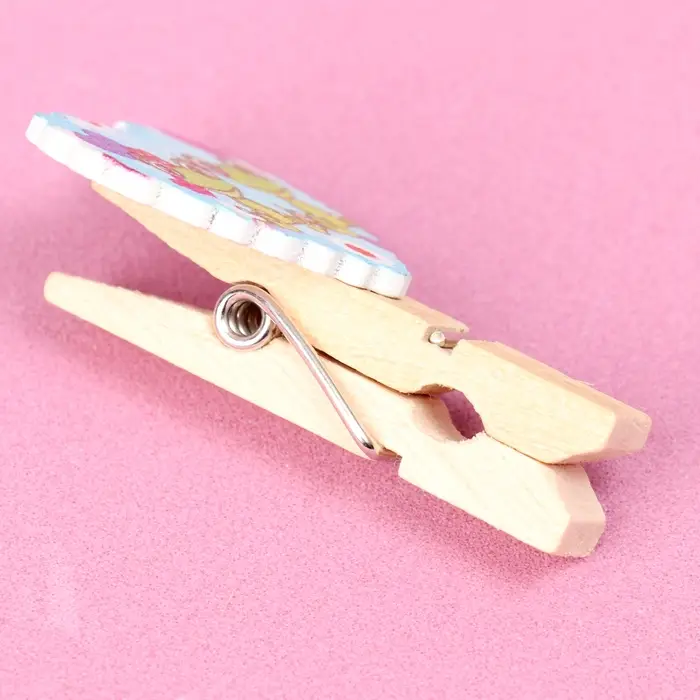 Прищепки декоративные с верёвкой для подвеса «Сердечки» набор 10 шт., 2,5 × 12,5 × 13,5 см