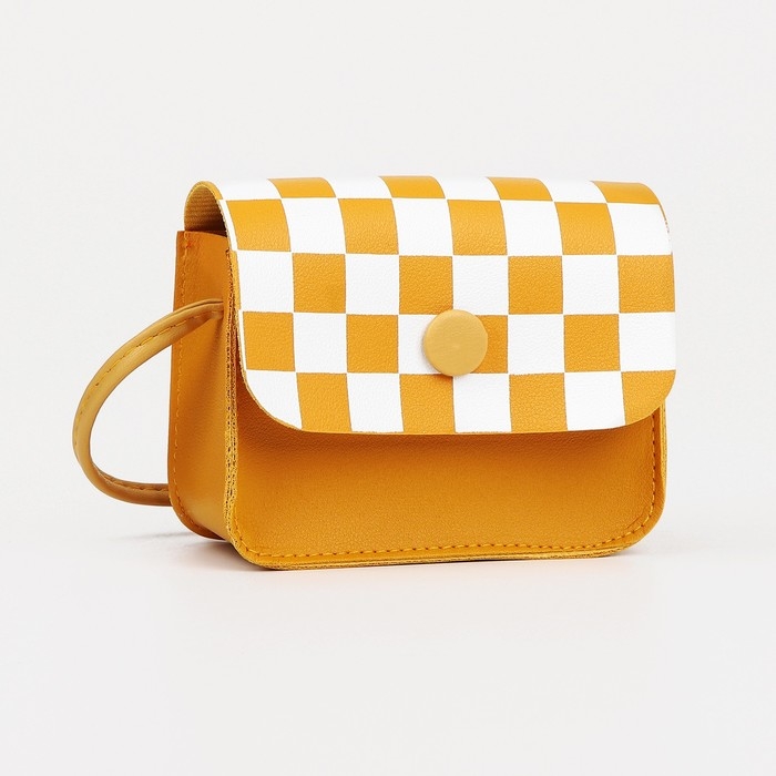 Сумка детская для девочки на магните, длинный ремень, цвет жёлтый Сумка детская для девочки на магните, длинный ремень, цвет жёлтый