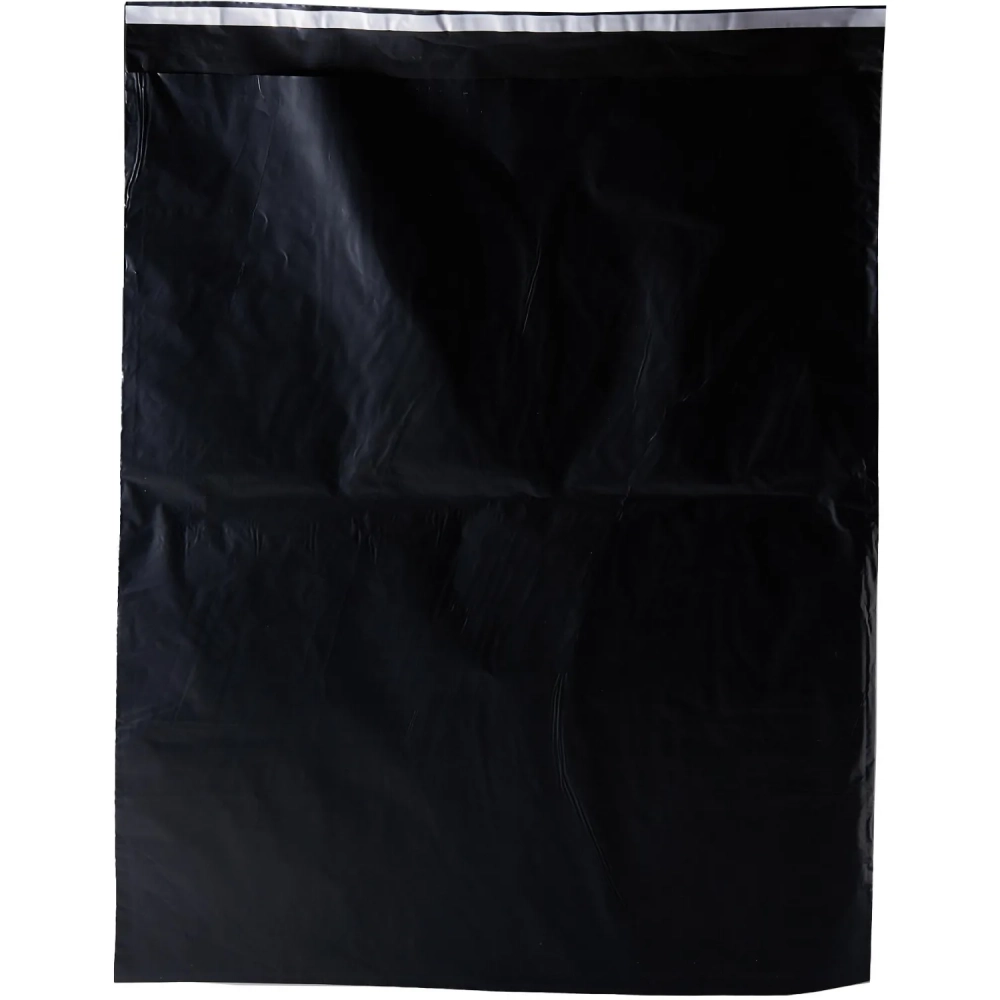 Корд курьерский пакет,без печати,без кармана,черн.,500х600+40,40мкм,50шт/уп