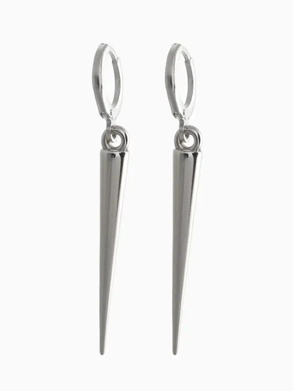 Серьги металл &laquo;Шипы&raquo;, удлинённые, цвет серебро