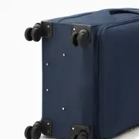 Чемодан на колёсах TEXTURA, кодовый замок, текстильный, с увеличением, 47&times;30&times;78 см, 28", синий