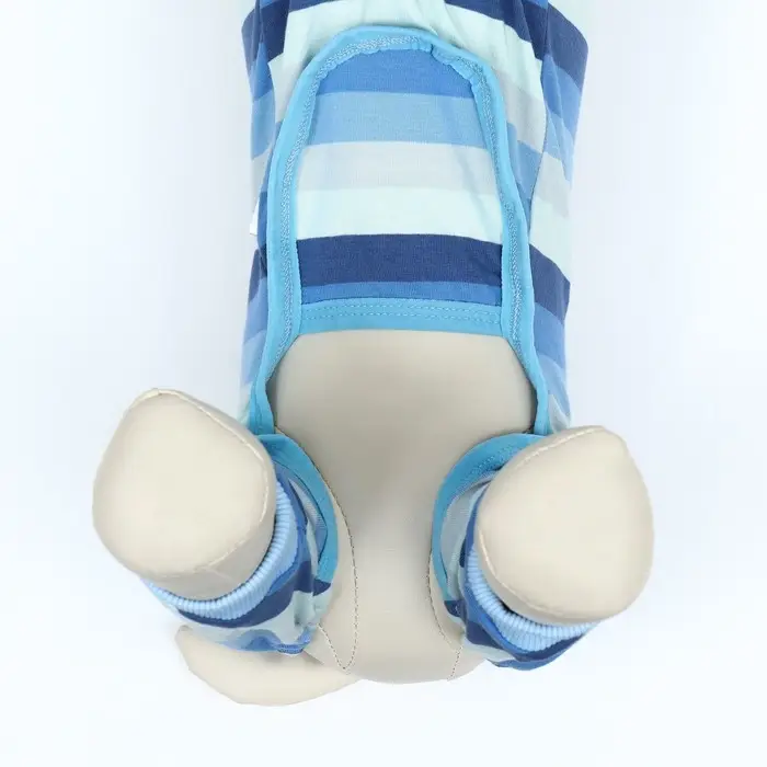 Попона послеоперационная, размер XL, ОШ 31, ОГ 50, ОТ 39 см, вес 12-18 кг, вискоза, голубая