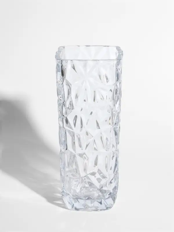 Ваза стекло настольная  Ваза стекло настольная "Эдисон" лучики, 29х12 см, прозрачный