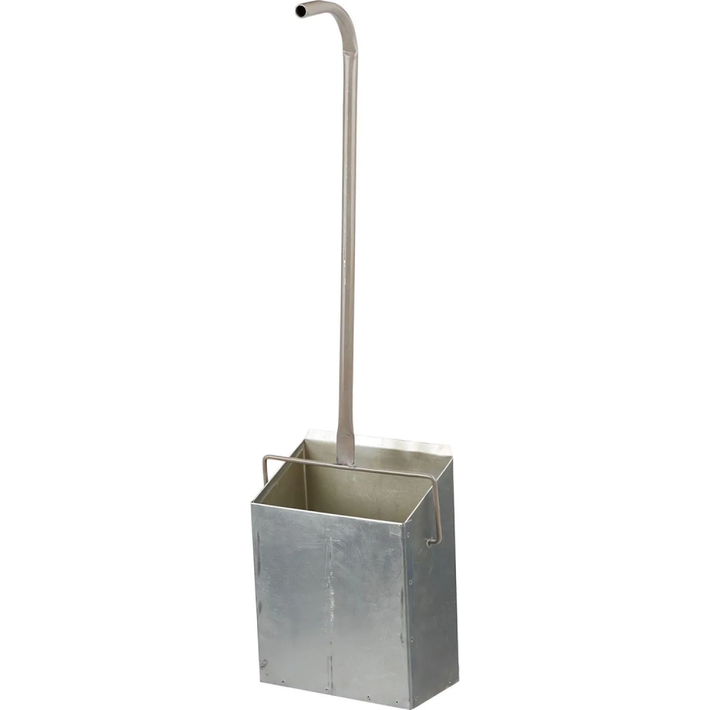 Совок - ловушка для мусора металл оцинкованный (ширина 23 см, ручка 53 см)