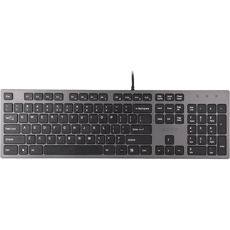 Клавиатура A4 KV-300H серый/черный USB slim