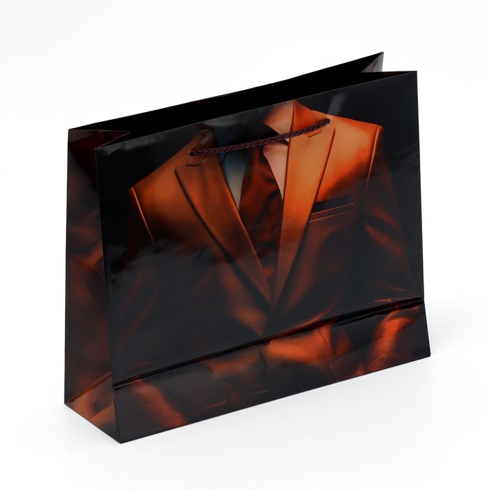 Пакет подарочный ламинированный, упаковка, «Лучшему мужчине», ML, 25 х 21 х 8 см