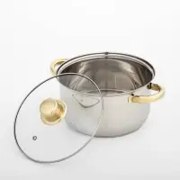 Кастрюля Доляна &laquo;Роскошь&raquo;, 3 л, d=20 см, с крышкой, нержавеющая сталь, капсульное дно