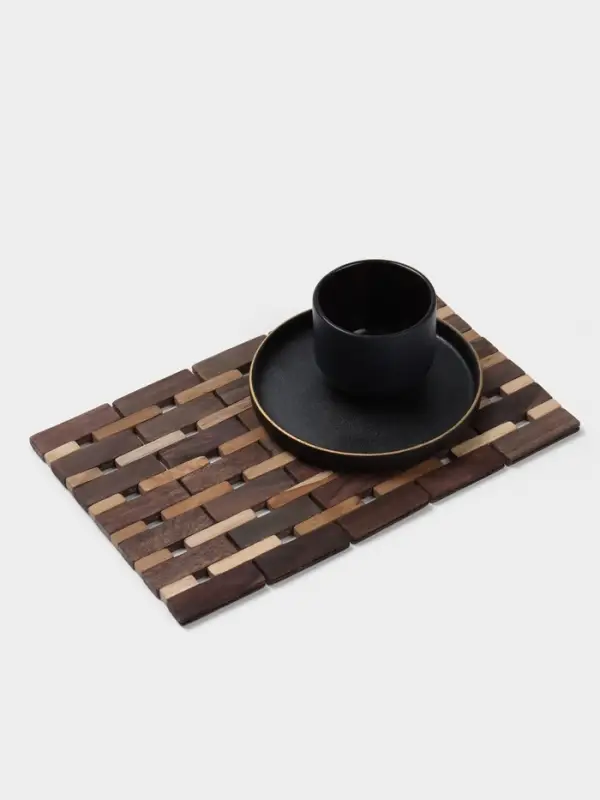 Коврик из тикового дерева, 30&times;20&times;0.7 см