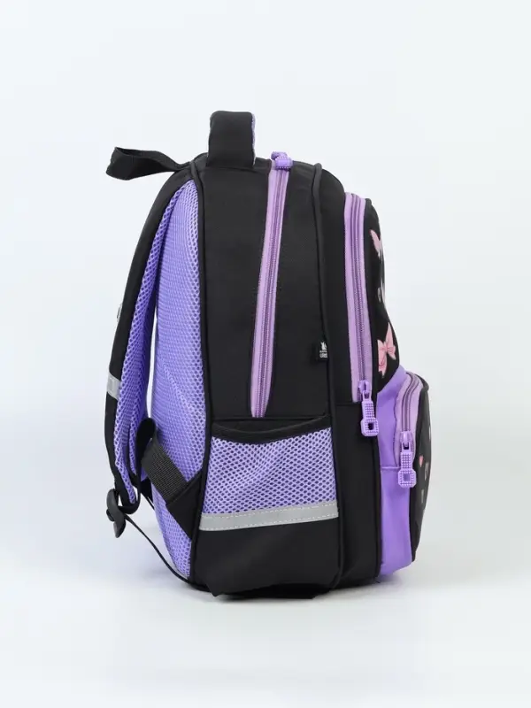 Ранец с эргономичной спинкой текстильный "Бантик"