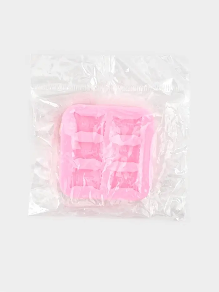 Молд для заливки Sweet, силикон, 6 ячеек, 6&times;1 см, розовый